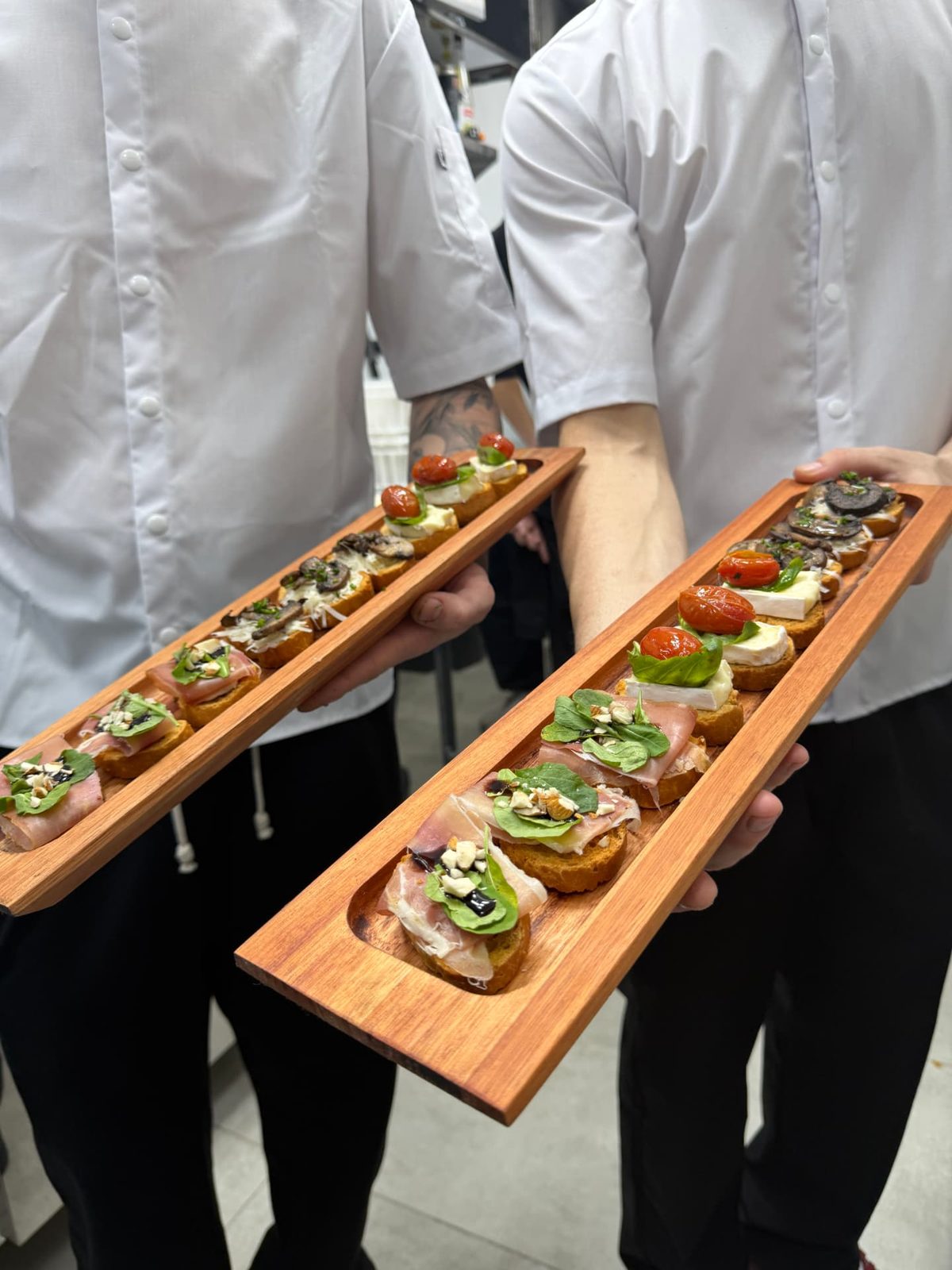 Tablas de bruschettas listas para servir